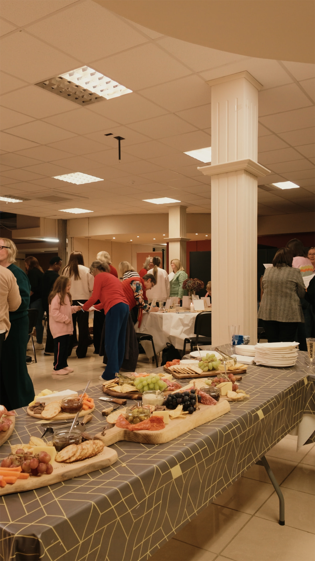 Food table at an Anchor Ladies event